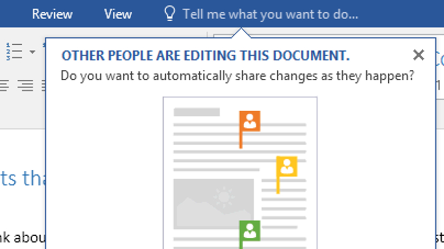 Word asks before showing your co-author what you're typing