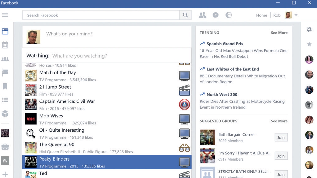 How to use the Windows 10 Facebook app