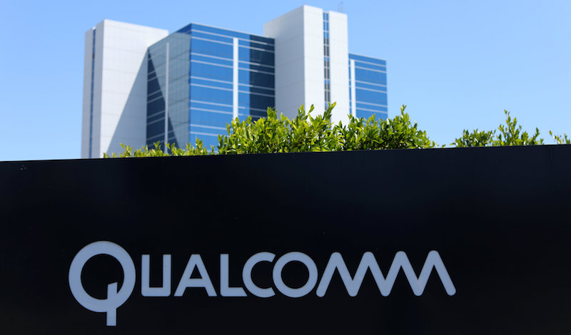 A Qualcomm sign is pictured at one of its many campus buildings in San Diego, California, U.S. April 18, 2017.  REUTERS/Mike Blake