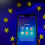 KRAKOW, POLAND - 2018/08/20: Social media apps with European Union flag are seen in this photo illustration.
The European Commission is planning issue a regulation that allows to fine social media platforms and websites if they don't delete extremist post within one hour. (Photo by Omar Marques/SOPA Images/LightRocket via Getty Images)
