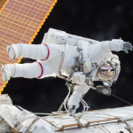 IN SPACE - DECEMBER 21:  In this handout photo provided by NASA, NASA astronaut Scott Kelly is seen floating during a spacewalk on December 21, 2015 in space. NASA astronauts Scott Kelly and Tim Kopra released brake handles on crew equipment carts on either side of the space stations mobile transporter rail car so it could be latched in place ahead of Wednesdays docking of a Russian cargo resupply spacecraft. Kelly and Kopra also tackled several get-ahead tasks during their three hour, 16 minute spacewalk. (Photo by NASA via Getty Images)
