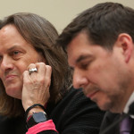 WASHINGTON, DC - MARCH 12:  T-Mobile CEO John Legere (L) and Sprint Executive Chairman Marcelo Claure testify before the House Judiciary Committee's Antitrust, Commercial and Administrative Law Subcommittee in the Rayburn House Office Building on Capitol Hill March 12, 2019 in Washington, DC. The corporate leaders and other experts testified about the "state of competition in the wireless market" and the possible impacts of the proposed merger of T-Mobile and Sprint would have on consumers in rural areas, workers and the future of 5G broadband internet access. (Photo by Chip Somodevilla/Getty Images)