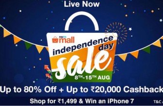 Paytm Mall Independence Day Sale Offers: iPhone 7, Laptops, and Other Deals